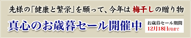 お歳暮セール開催中